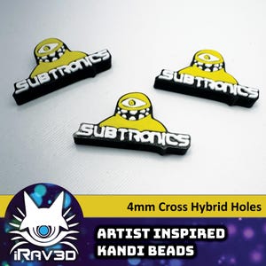 Cuentas Kandi inspiradas en Cyclops de Subtronics: cuentas coloridas para pulseras rave, joyería para festivales, manualidades PLUR, accesorios EDM y artículos de bricolaje.