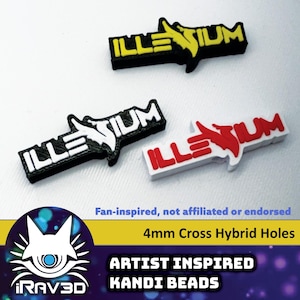 Fan Art Illenium Kandi Beads Colorful Beads for Rave Bracelets Festival Jewelry PLUR Crafts EDM Accessories