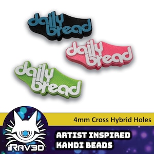 Fan Art Dagligt bröd (ord) Kandi-pärlor Färgglada pärlor för Rave-armband Festivalsmycken PLUR Crafts EDM-handel