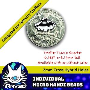MICRO Alien Ship inspired Kandi Beads – Colorful Beads for Festival Jewelry, PLUR Crafts, EDM Accessories, Rave diy supplies, resin art