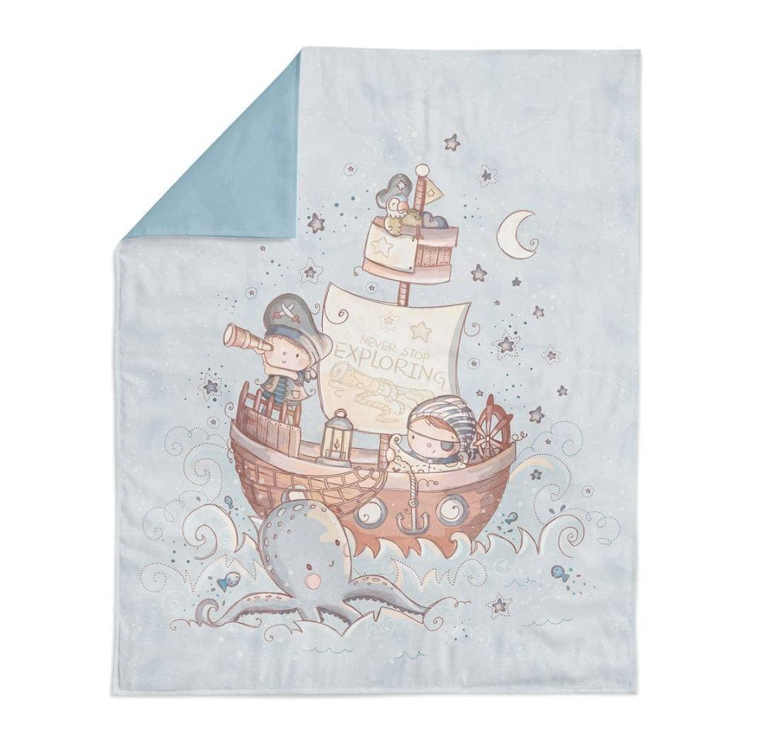 Pirate Ship Baby Blanket Cuddly Blanket Bedspread Etsy
