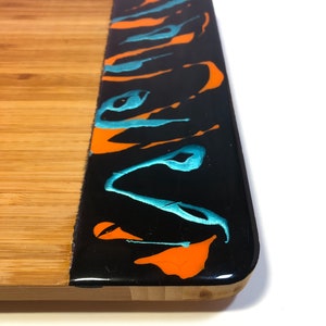 Handmade Epoxy Resin Cutting Board, Personalized Chopping Board, Wooden Cheese Board, Acrylic Colored Charcuterie Board, Gifts for Mom