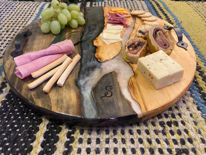 Handmade Cheese Board Wooden Epoxy Resin Cheese Board Etsy