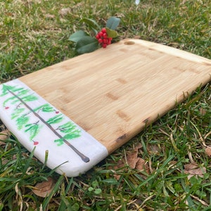 Handmade Epoxy Resin Cutting Board, Personalized Chopping Board, Wooden Cheese Board, Acrylic Colored Charcuterie Board, Gifts for Mom