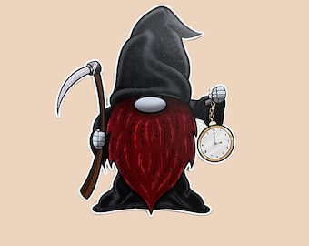 Grim Reaper Gnome Magnet