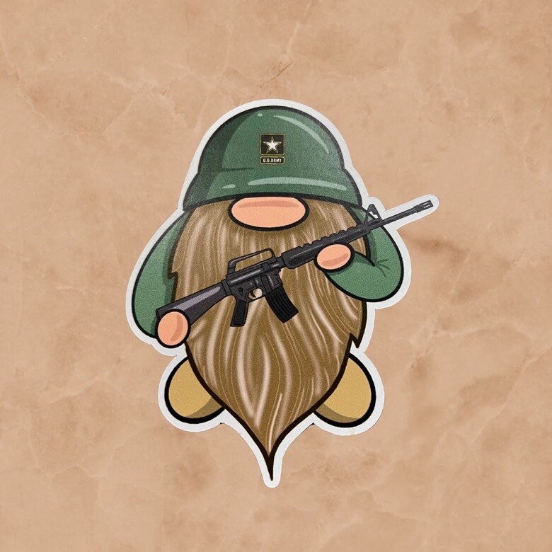 Army Gnome Magnet