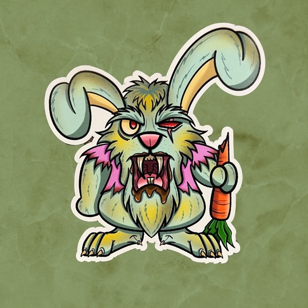 Rabid Rabbit Magnet - Etsy