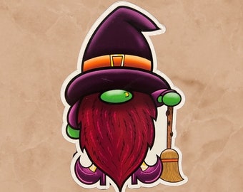 Witch Gnome Magnet