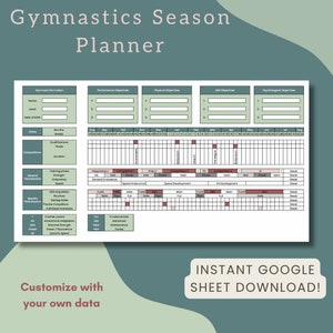 Gymnastics Season Planner