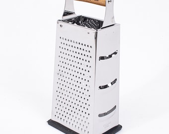 Personalized Cheese Grater, Vegetable Slicer Food Shredder 4-sided Convenience Gadgets for kitchen，Box Grater for Cheese Stainless steel