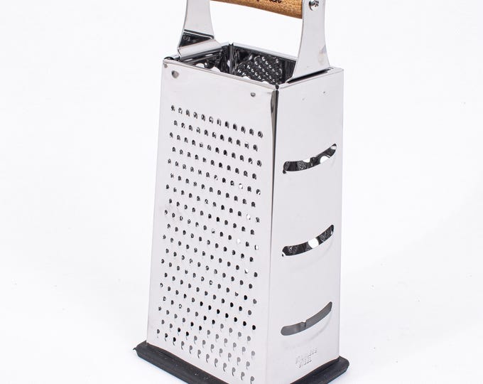 Personalized Cheese Grater, Vegetable Slicer Food Shredder 4-sided Convenience Gadgets for kitchen，Box Grater for Cheese Stainless steel