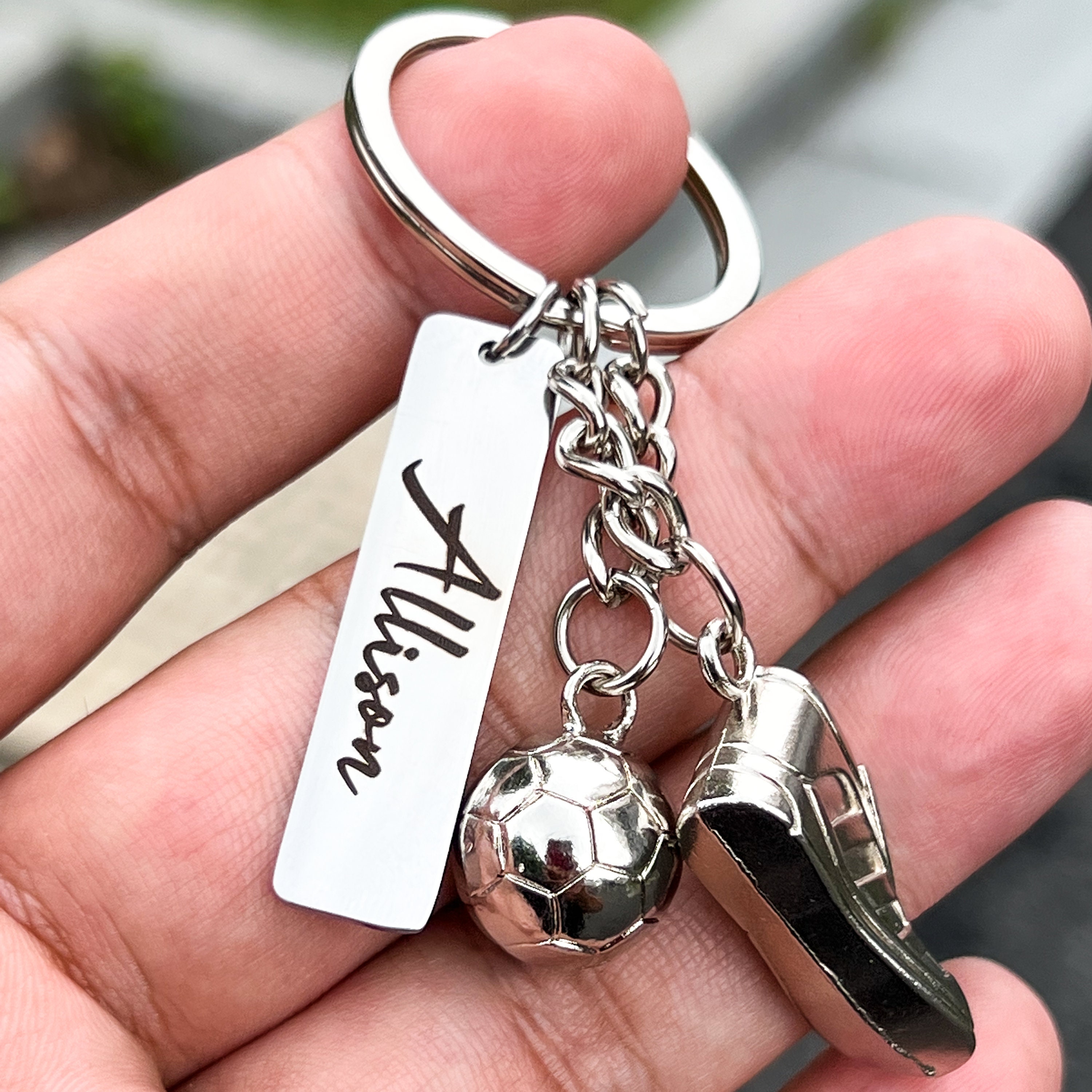 Portachiavi Personalizzato In Acciaio Inossidabile - Regalo Per Inizio Scuola Per Ragazze E Ragazzi, Colore Argento