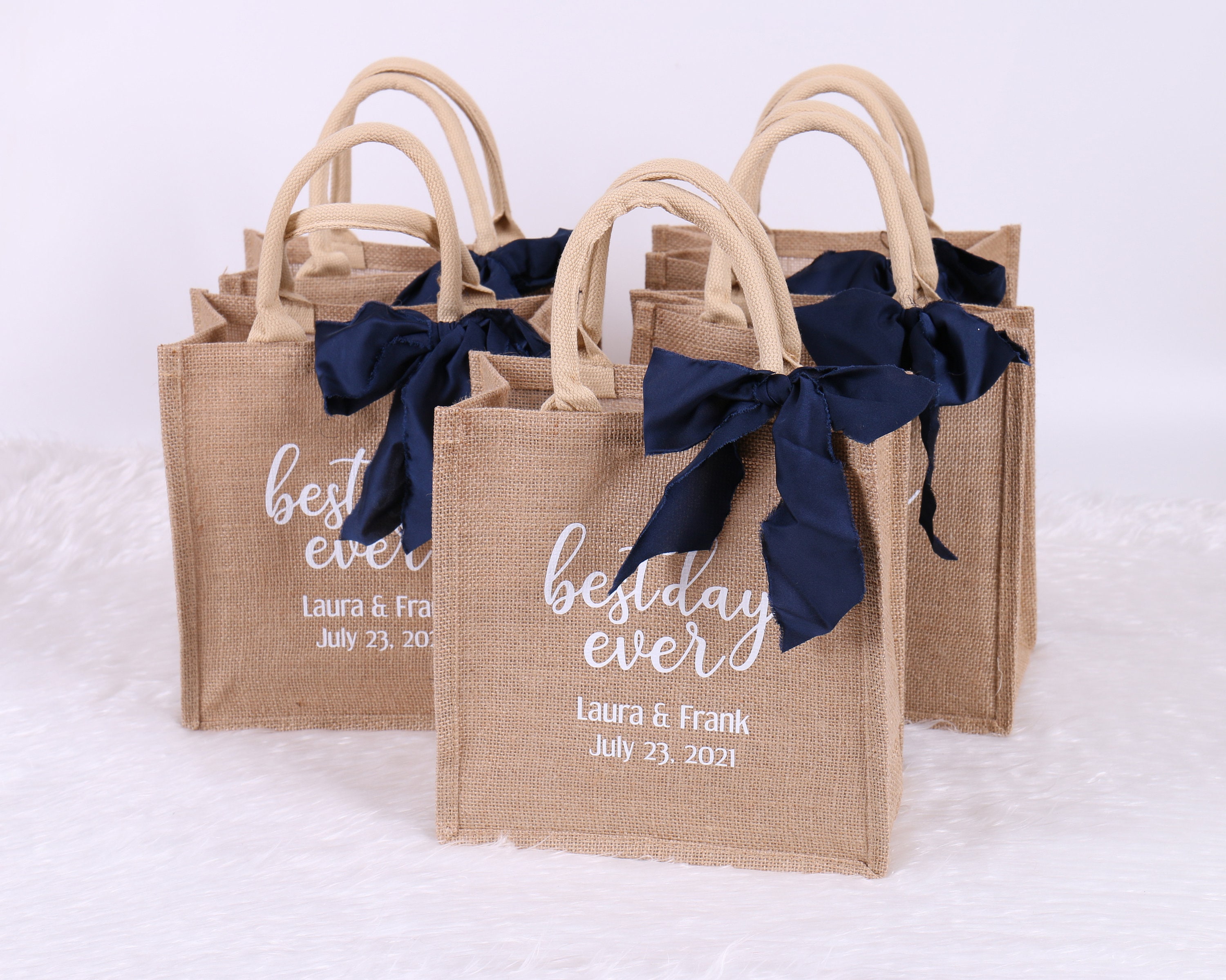 Rustic elegant Jute Bag, Birthday gifts bags, Gift Favor jute bags