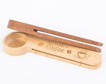 Personalized Coffee Spoons, Wooden Tablespoon Scoop, Wooden Coffee Ground Spoon, Measuring for Ground Beans or tea, Soup Cooking Mixing