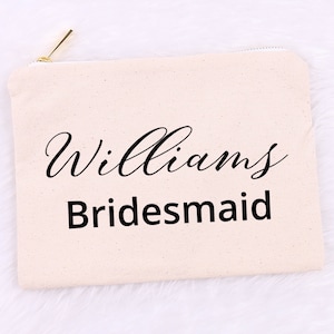 Personalised Cosmetic Bag Bridesmaid Gift Make Up Bag Maid of Honour Gift Unique Gift for Bridal Party Bags, Makeup Bags