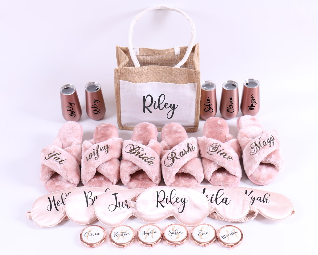Personalized Party Gift Sleep Mask Compact Mirror Tumbler Slipper