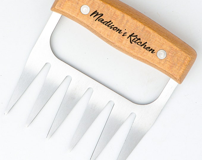 Personalized barbecue meat mincer, Meat Separator, BBQ Buffet Tool, BBQ Meat Shredding Fork Meat Shredder Claws, Grill Smoker, Shred Meat