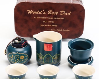 Personalized Kungfu Tea Set Groomsmen Father's Day Gift Bridesmaid Name Your Text Logo Hen Bachelorette Party Cup Sleepover Party Camp Gift