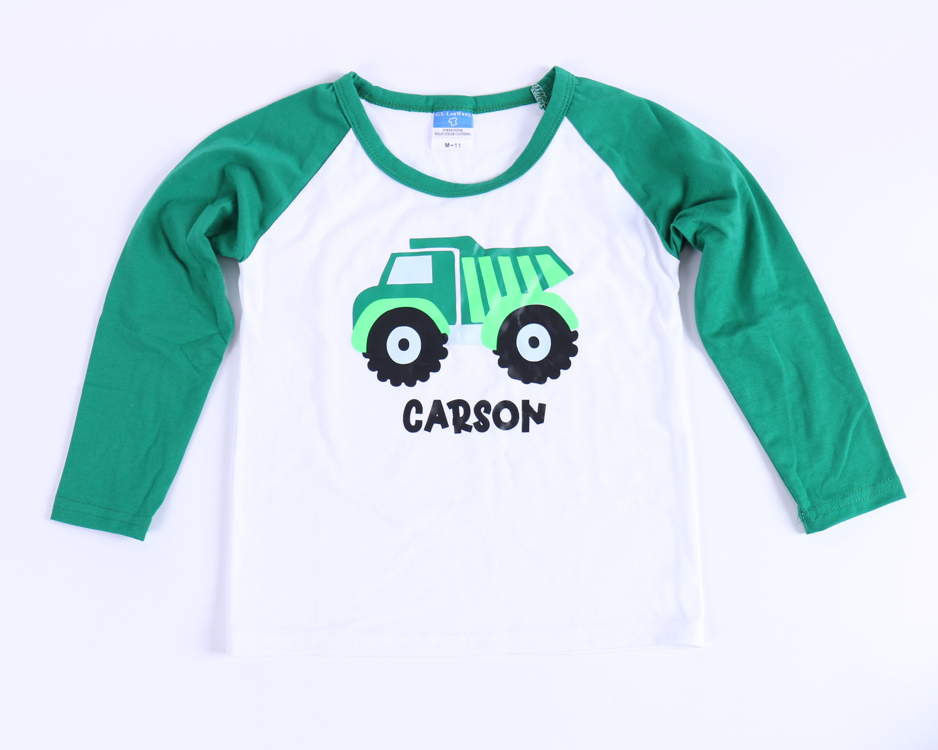Customized Kids Truck Tee T shirt Name Toddler Shirt with Red Etsy