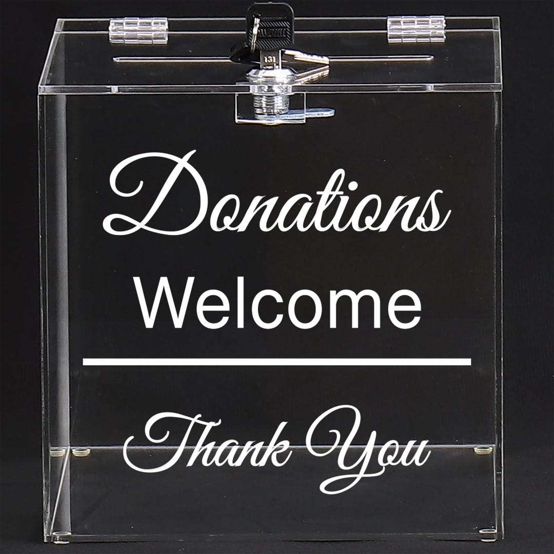 Fund Collection Box Donation Box Personalized Funding Money Box Wedding Card Box Custom ...