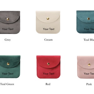 Angepasst Name Samt Beutel Schmuck Premium Foto Locket Halter Snap Ring Organisieren Shop Schmuck Ringe Kosmetik Hochzeit Gunsten Geschenk Tasche
