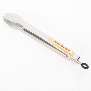 Personalized Wood-Handled Grill Tongs, Custom BBQ Tongs for Charcoal, Grilling, BBQ, Cooking, Tongs for Cooking, Barbecue/BBQ Tongs