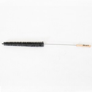 May include: A long, thin cleaning brush with black bristles and a wooden handle. The handle is labeled "Bruce".