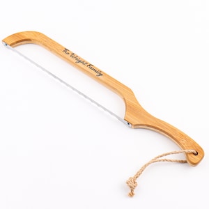Personalized Bread Bow Knife, Custom bread knife for homemade bread, sourdough bread knife, 15.7&quot; Serrated Bread Knife