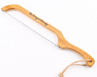 Personalized Bread Bow Knife, Custom bread knife for homemade bread, sourdough bread knife, 15.7" Serrated Bread Knife