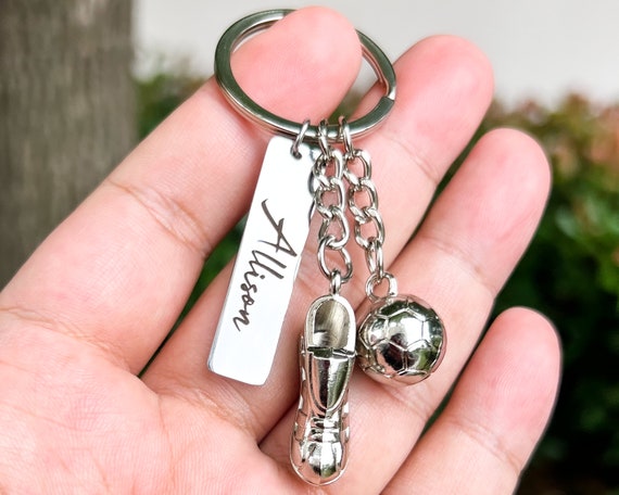 Personalized Soccer Keychain for Boys Men Women Boys Girls Gifts