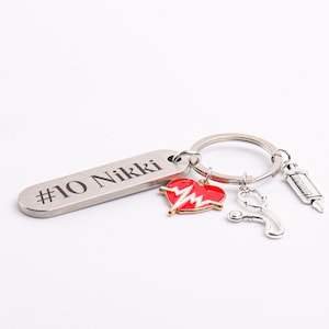 Personalized nurse stethoscope Keychain, Nurse Gift,Nursing, Graduation Nurse Keychain, Stethoscope Keychain, Medical Student Keyring