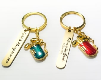Personalized Golf Keychain Best Daddy by Par, Daddy's Keychain, Golf Ball Lover Gifts, Golf Ball Gifts For Dad, Daddy,Grandad Gifts