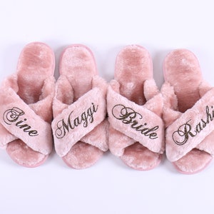 Personalized Sleepover Gift - Slipper Eye Mask Pocket Mirror Tumbler 6oz Burlap Tote Bridesmaid Hen Bachelorette Mum Birthday Party Favors image 8