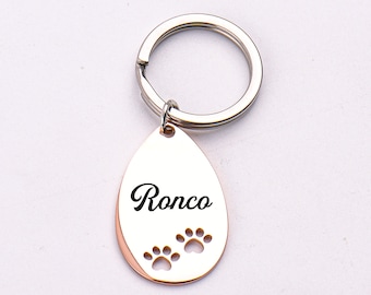 Personalized Pet Memorial Keychain, dog paw Custom Pet name keychain, Sympathy Gift for Dog Lovers Remembrance Gifts for Pet Owner