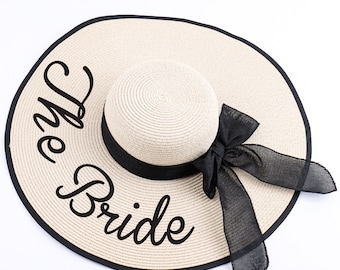 Personalized Floppy Beach Hat, Gifts for Mom, Beach Hat for Girlfriend, Custom Bride Gifts, Honeymoon Gifts, Bridesmaid Maid of Honor Beach