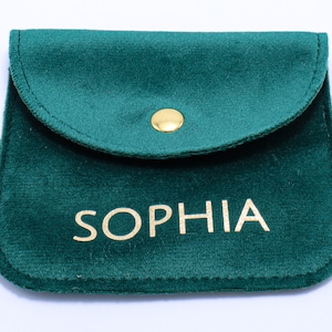Angepasst Samt Schmuck Beutel Druckknopf Luxuriöse Verpackung für Schmuck Ringe Armband Halskette Sleepover Favor Geschenk Tasche Personalisiert