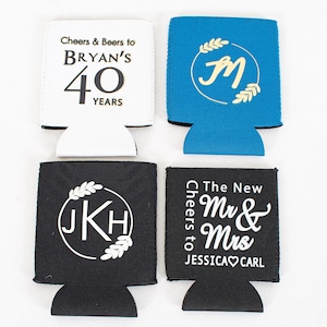 Personalized Beer Can Sleeve, Custom Collapsible Foam Can Sleeve for Soda Can and Bottle, Skinny Can Sleeve, Soft Insulator Drink Sleeve