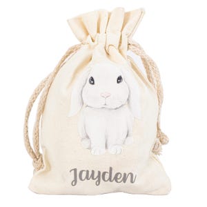 Personalized Cotton Canvas Bags 7x9 inches, Fabric Drawstring Gift Bags Pouches Sachet for Party Favors Craft DIY, Gift Bag for Girls Boys