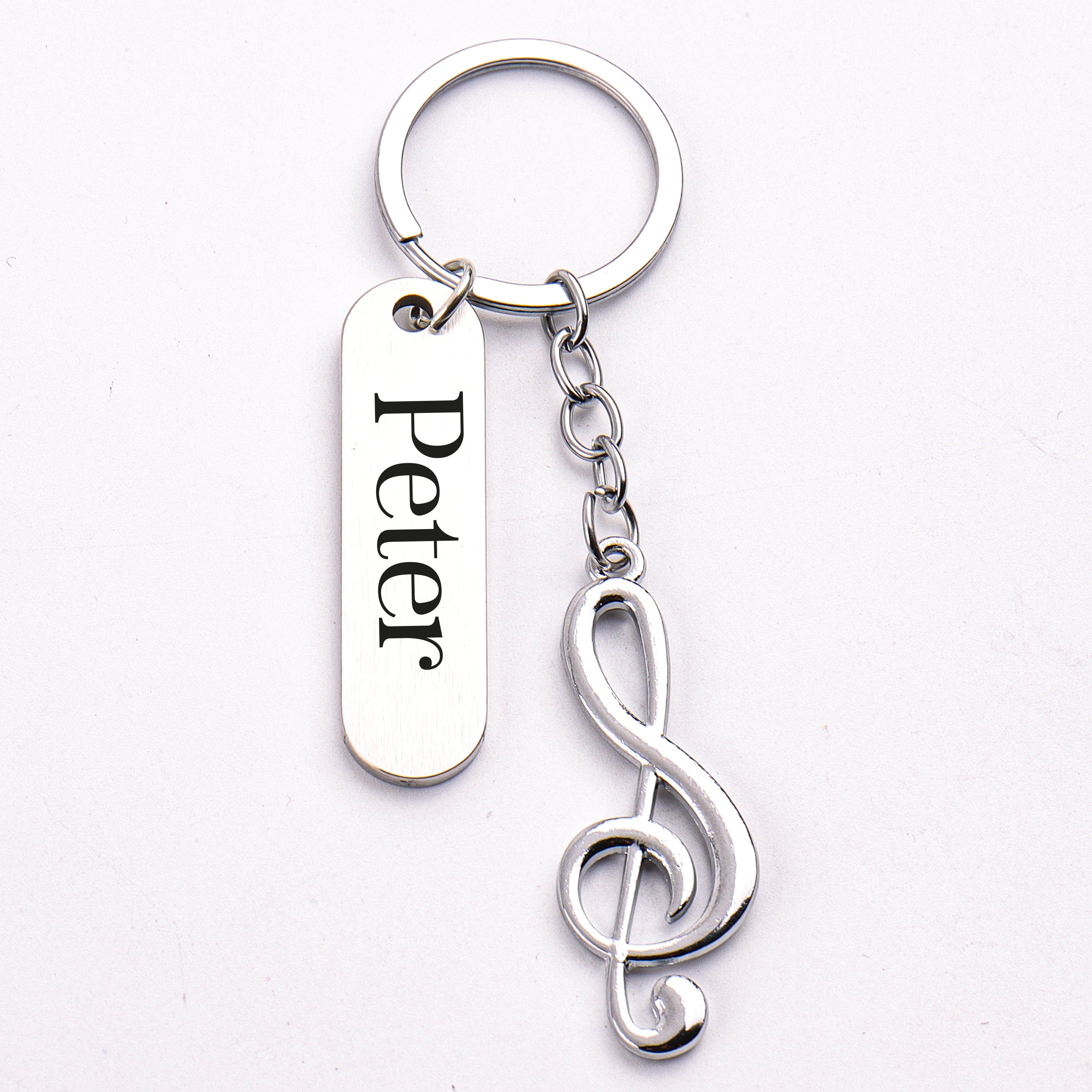 Musical Note Merch Personalized Musical Note Keychain, Custom Music Symbol Keychain, Gift ...