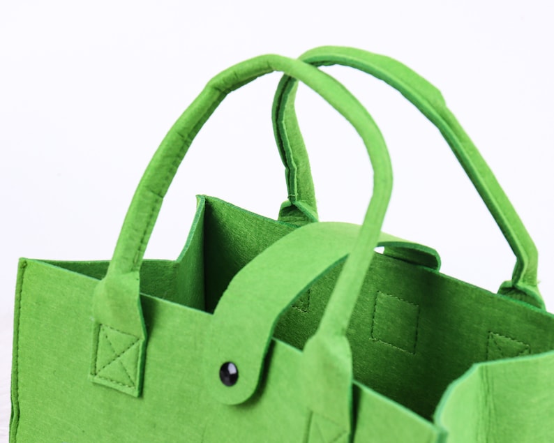 Personalized Shopping Tote Bags Felt Bridesmaid Name Monogram Etsy