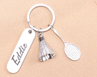Pendentif Raquette De Badminton En Argent 925 - Chaîne 45,7 Cm - Idée Cadeau Originale