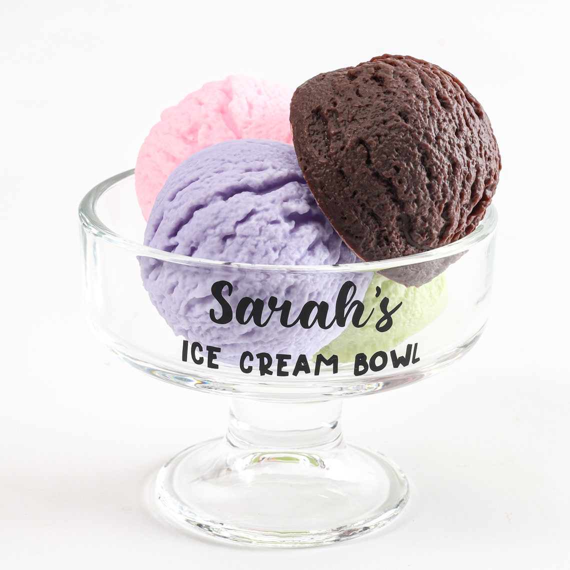 Personalized Ice Cream Bowl Salad Dessert Glass Customized Housewarming ...