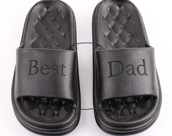 Personalized Slides Bathroom Sandals Home Slippers for Women and Men, Papa gift, Gift for Husband, Gifts For Dad, Father's Day Gift