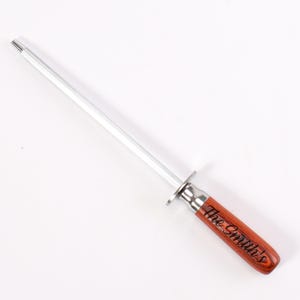 Personalized Honing Steel for All Kitchen Knives Daily Sharpening Maintenance, 12-inch High Carbon Stainless Steel Sharpening Rod