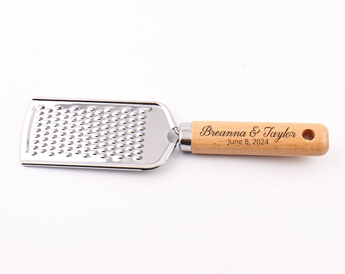 Personalized Kitchen Professional Cheese Grater Stainless Steel, Lemon Grater With  Wood Handle, Flat Handheld Grater For Cheese, Chocolate