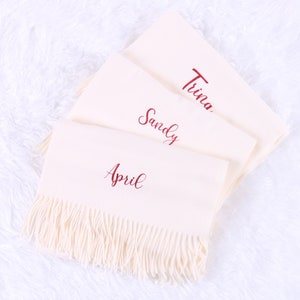 Personalized Name Shawl Bridal Bachelorette Soft Shrug Sleepover SPA Luxury Wedding Bridesmaid Proposal Gift Wrap