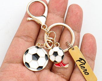 Cadeaux de football personnalisés pour garçons et filles, porte-clés de football 3D pour femme et homme, cadeau de sport pour fils, frère, cadeaux d'anniversaire de Noël pour football