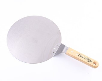 Pelle à pizza personnalisée, spatule à pizza en aluminium de 10/12 pouces avec manche en bois, spatule à pizza, accessoires pour four à pizza et ustensiles pour pizza