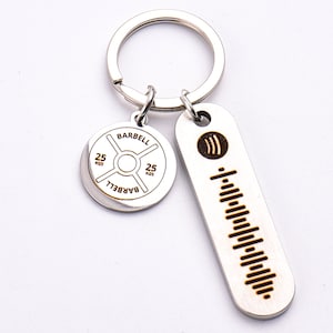 Personalized Scannable Music Code Keychain, Custom Music Song Keychains, Music Keyring, Gifts For Lovers, Valentine’s Day Gifts