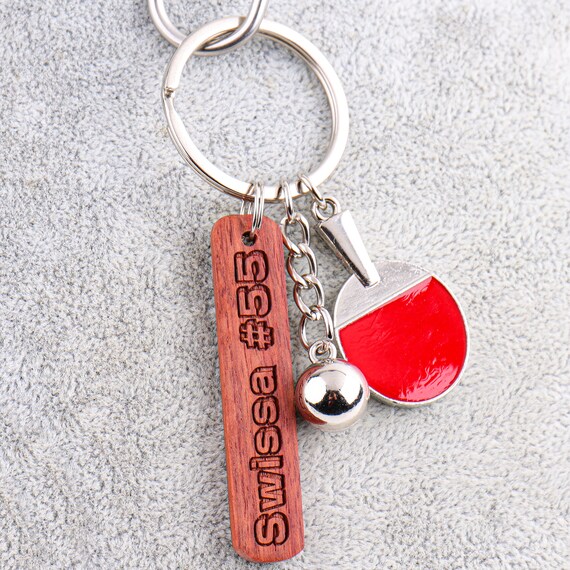 Lot De 6 Porte-clés Tennis De Table - Pendentifs Alliage - Design Raquette Et Balle - Pour Femmes Et Hommes